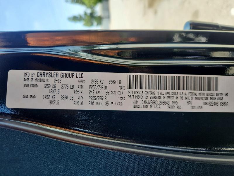 58262056 :رقم المزاد ، 1C4HJWEG6CL209643 vin ، 2012 Jeep Wrangler Unlimited مزاد بيع