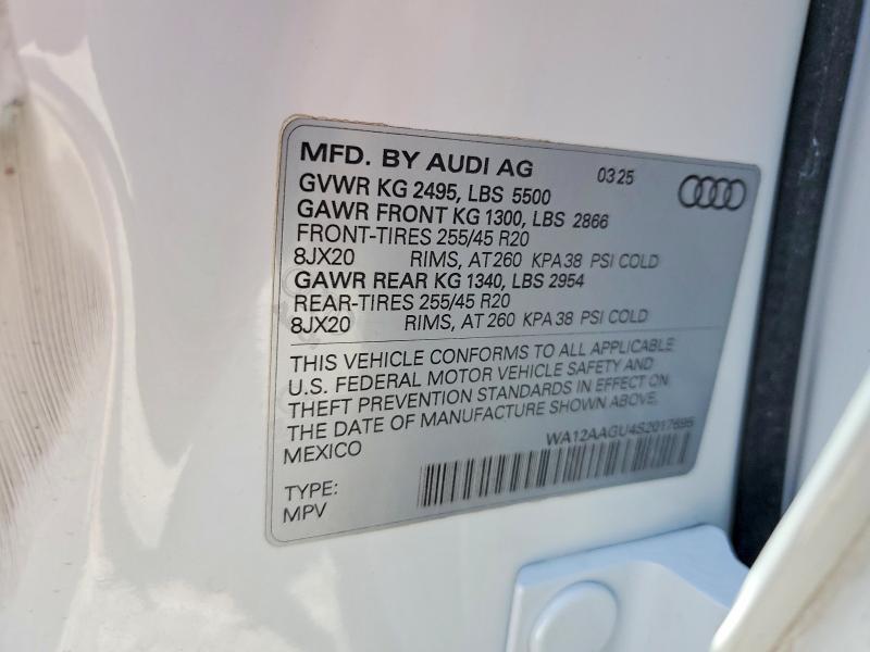 Продаж на аукціоні авто 2025 Audi Q5, vin: WA12AAGU4S2017695, номер лоту: 57419476