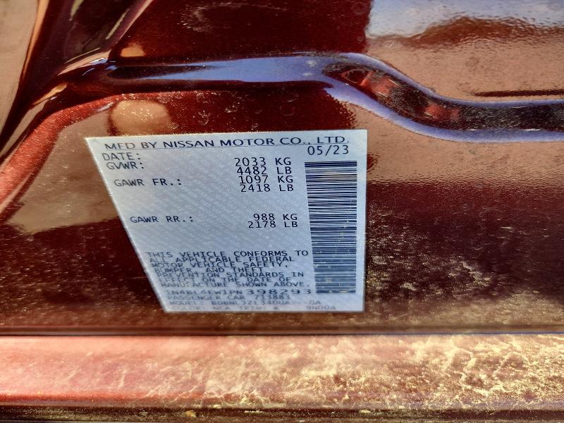 58638356 :رقم المزاد ، 1N4BL4EW1PN398293 vin ، 2023 Nissan Altima مزاد بيع