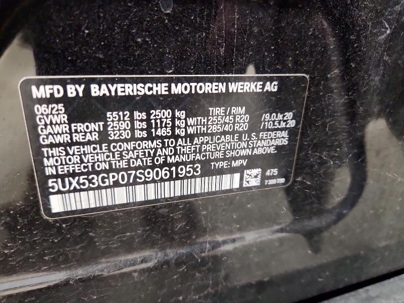 Продаж на аукціоні авто 2025 Bmw X3, vin: 5UX53GP07S9061953, номер лоту: 58416946