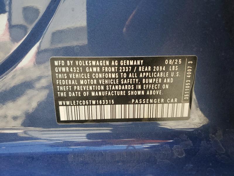 Aukcja sprzedaży 2026 Volkswagen Gti, vin: WVWLE7CD5TW163315, numer aukcji: 59190706