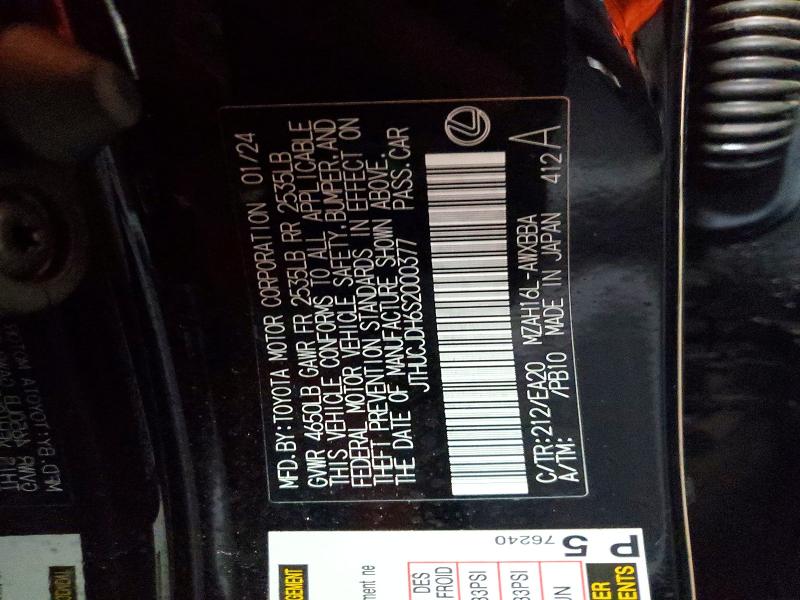 57601856 :رقم المزاد ، JTHUCJDH6S2000377 vin ، 2025 Lexus Ux 300h مزاد بيع
