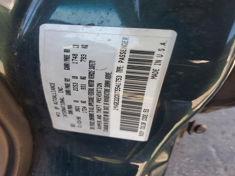 1996 Mazda 626 მანქანა იყიდება აუქციონზე, vin: 1YVGE22C6T5541753, აუქციონის ნომერი: 56173996