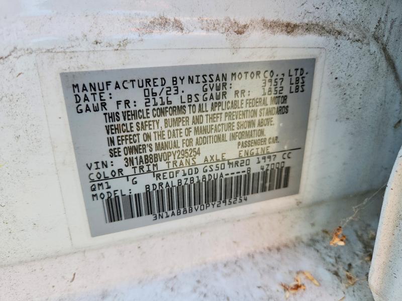 Auction sale of the 2023 Nissan Sentra, vin: 3N1AB8BV0PY295254, lot number: 57349536