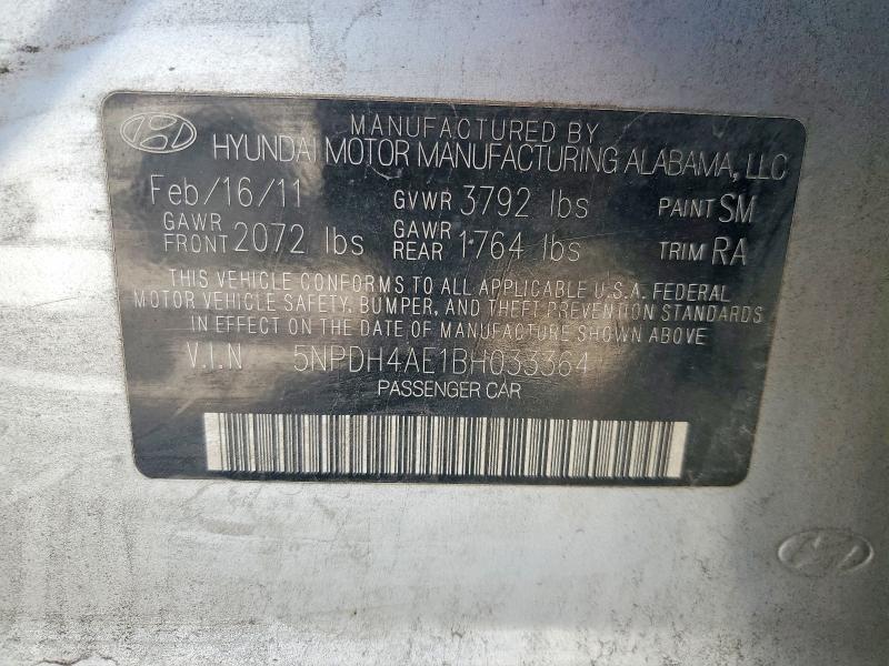 Продаж на аукціоні авто 2011 Hyundai Elantra, vin: 5NPDH4AE1BH033364, номер лоту: 55183386