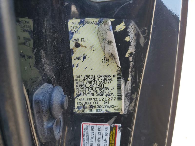 Продажа на аукционе авто 2012 Nissan Altima, vin: 1N4BL2EP7CC121277, номер лота: 56180726