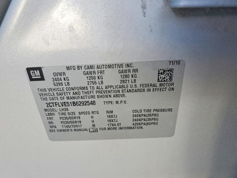 Продажа на аукционе авто 2011 Gmc Terrain, vin: 2CTFLVE51B6292548, номер лота: 58497846