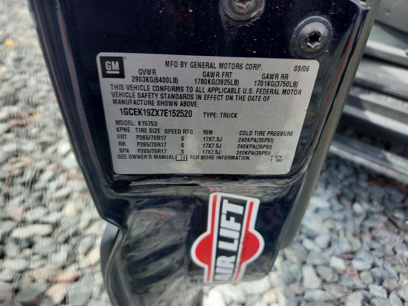 57554936 :رقم المزاد ، 1GCEK19ZX7E152520 vin ، 2007 Chevrolet Silverado مزاد بيع