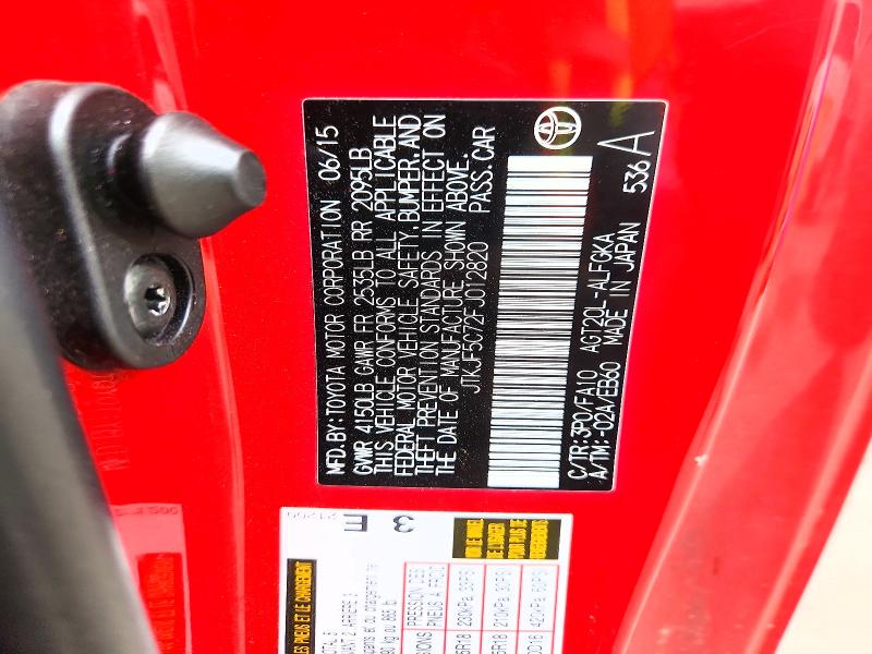 56478766 :رقم المزاد ، JTKJF5C72FJ012820 vin ، 2015 Scion Tc مزاد بيع