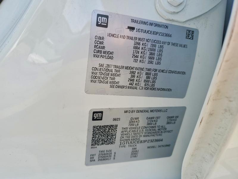 Продаж на аукціоні авто 2023 Gmc Sierra, vin: 1GTUUCE83PZ323664, номер лоту: 56143506