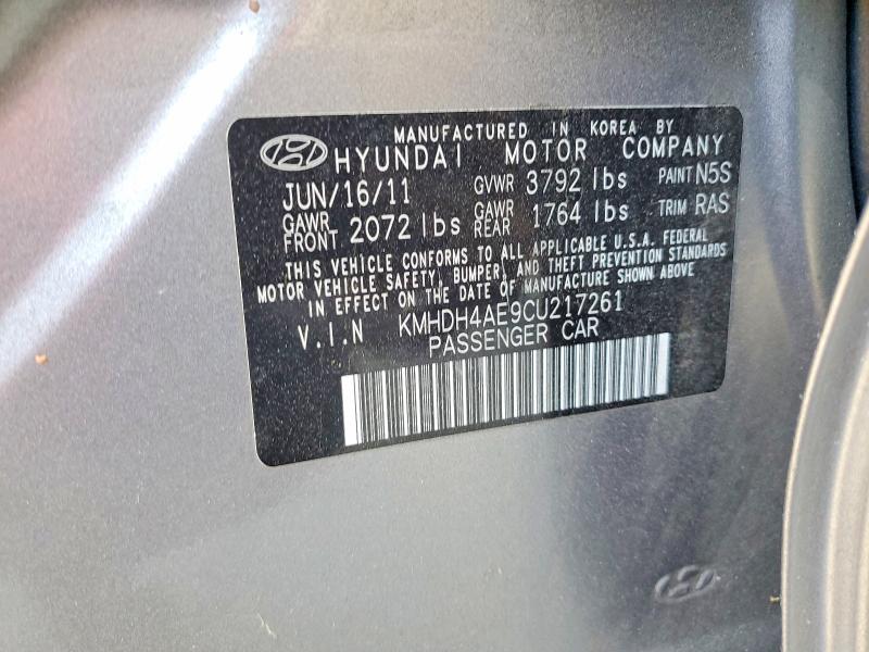 Aukcja sprzedaży 2012 Hyundai Elantra, vin: KMHDH4AE9CU217261, numer aukcji: 57066806