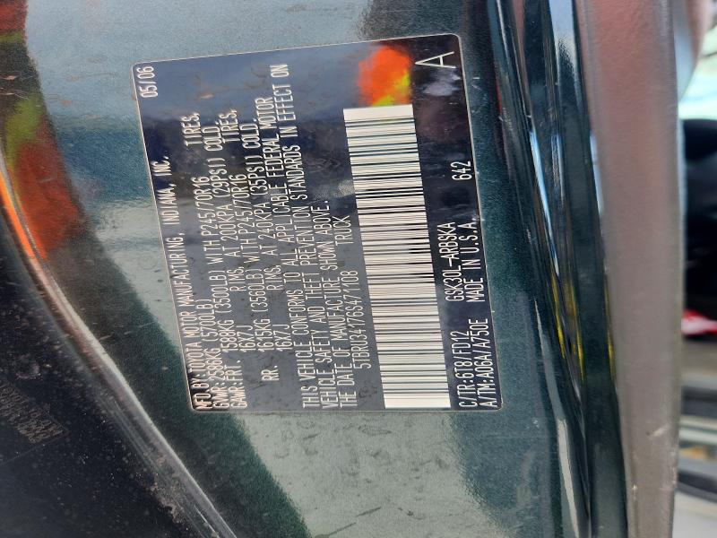 55607866 :رقم المزاد ، 5TBRU34176S471108 vin ، 2006 Toyota Tundra مزاد بيع