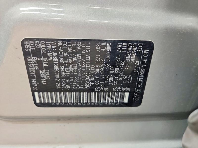 Продаж на аукціоні авто 2025 Nissan Rogue, vin: JN8BT3BB0SW421284, номер лоту: 56300656