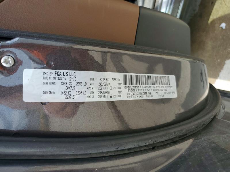 58062086 :رقم المزاد ، 2C4RC1GG9HR627658 vin ، 2017 Chrysler Pacifica مزاد بيع