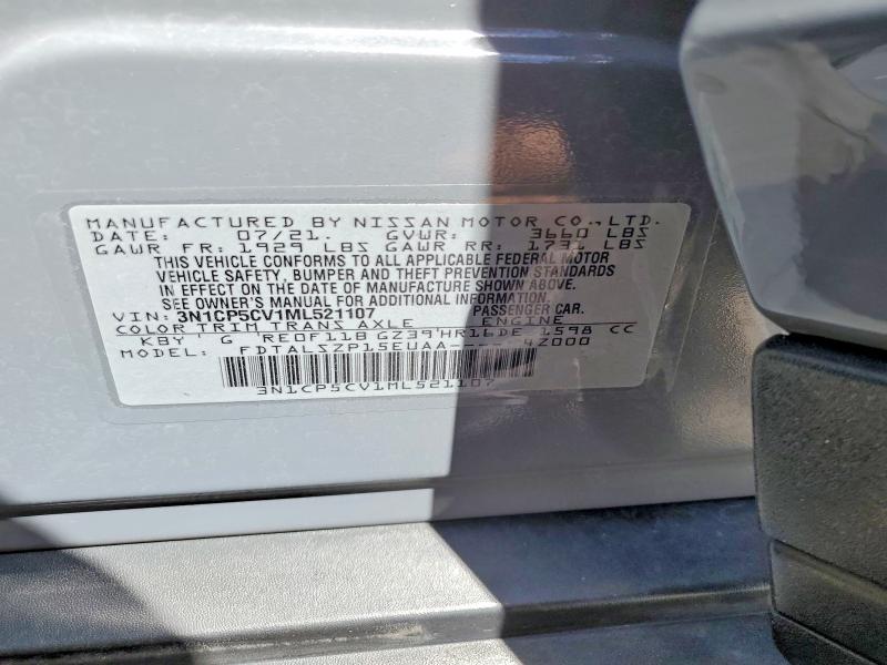 Aukcja sprzedaży 2021 Nissan Kicks, vin: 3N1CP5CV1ML521107, numer aukcji: 55831896