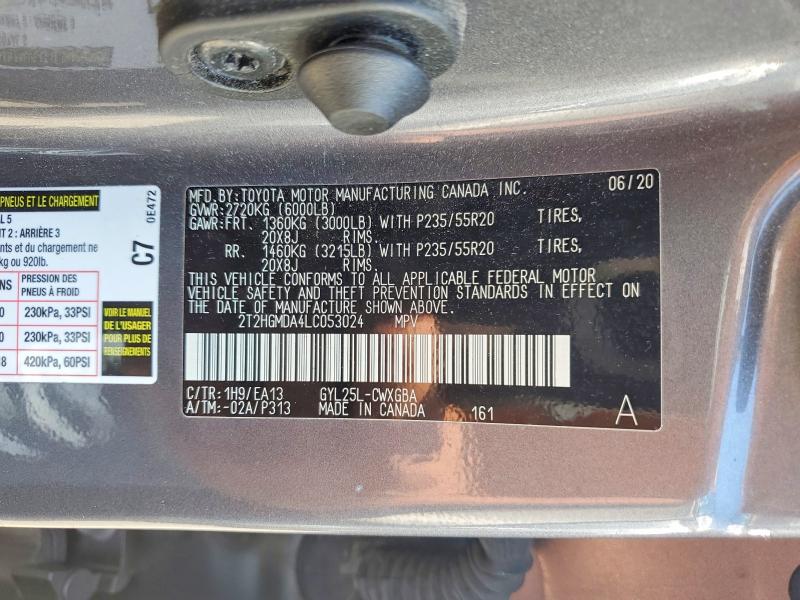 Aukcja sprzedaży 2020 Lexus Rx, vin: 2T2HGMDA4LC053024, numer aukcji: 55676676