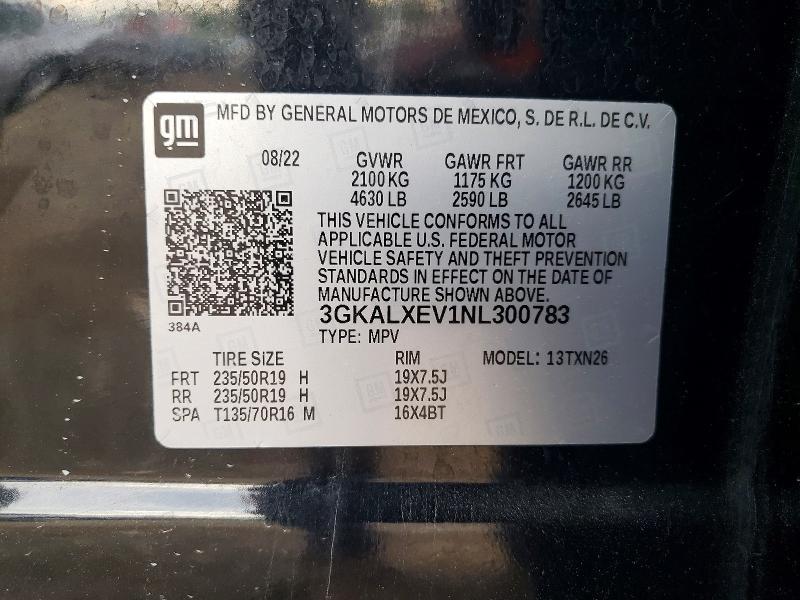 57718516 :رقم المزاد ، 3GKALXEV1NL300783 vin ، 2022 Gmc Terrain مزاد بيع
