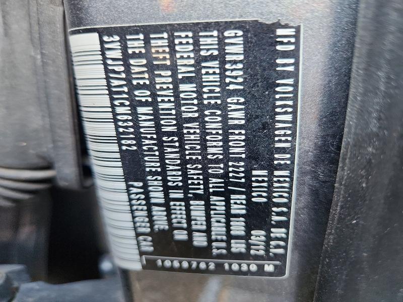 2012 Volkswagen Beetle მანქანა იყიდება აუქციონზე, vin: 3VWJP7AT1CM632182, აუქციონის ნომერი: 57526286