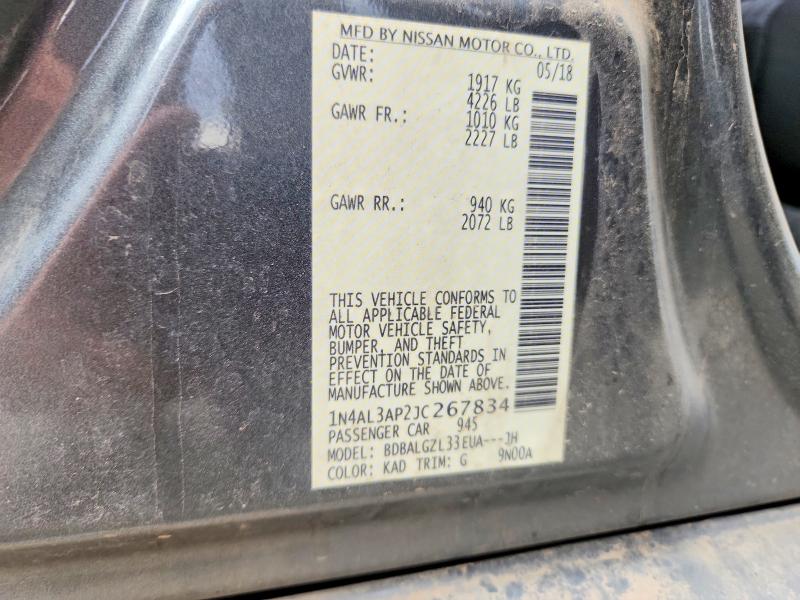 Aukcja sprzedaży 2018 Nissan Altima, vin: 1N4AL3AP2JC267834, numer aukcji: 58241606