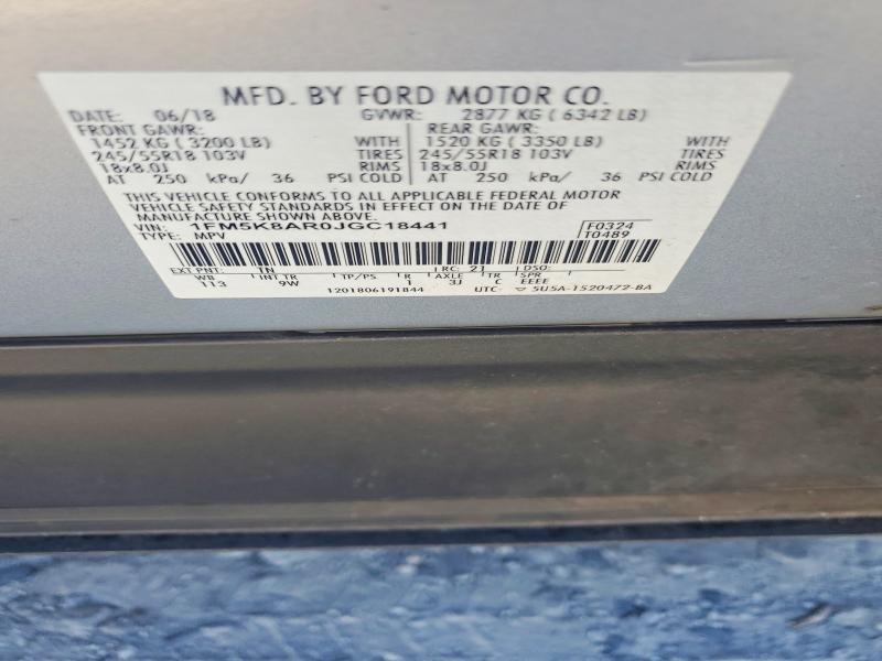 Aukcja sprzedaży 2018 Ford Explorer, vin: 1FM5K8AR0JGC18441, numer aukcji: 56026906