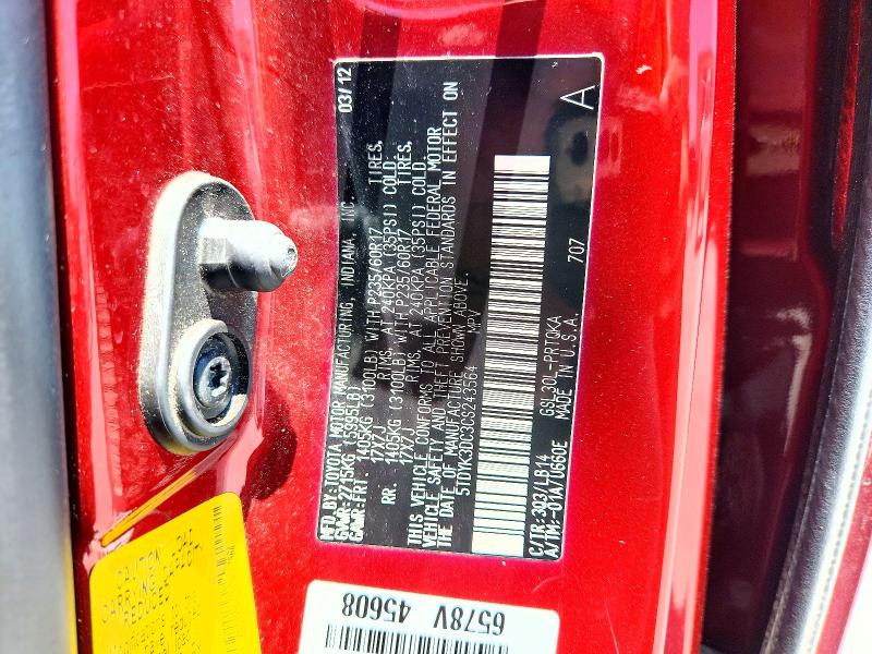 Aukcja sprzedaży 2012 Toyota Sienna, vin: 5TDYK3DC3CS243564, numer aukcji: 55739886