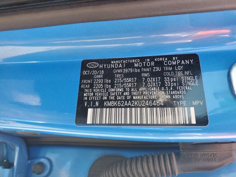 Aukcja sprzedaży 2019 Hyundai Kona, vin: KM8K62AA2KU246484, numer aukcji: 58624316