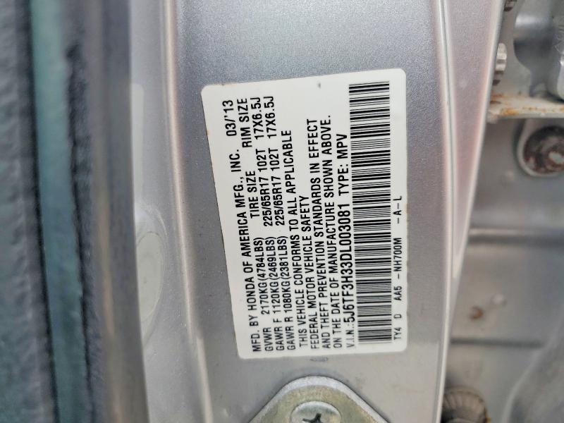 Продаж на аукціоні авто 2013 Honda Crosstour, vin: 5J6TF3H33DL003081, номер лоту: 57908406