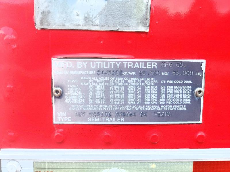 2011 Reefer Utility Trailer მანქანა იყიდება აუქციონზე, vin: 1UYVS2536BM066404, აუქციონის ნომერი: 58932116