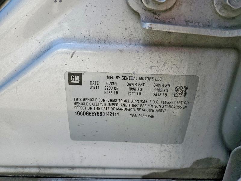 2011 Cadillac Cts მანქანა იყიდება აუქციონზე, vin: 1G6DG5EY6B0142111, აუქციონის ნომერი: 56809276