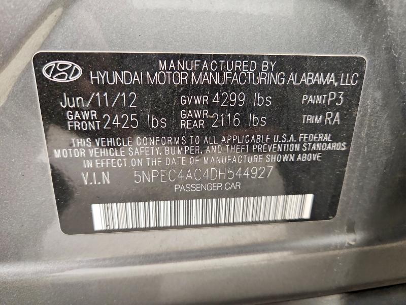 Продажа на аукционе авто 2013 Hyundai Sonata, vin: 5NPEC4AC4DH544927, номер лота: 57264896