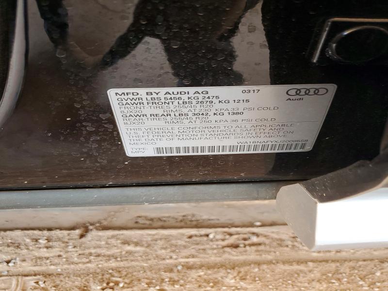 Aukcja sprzedaży 2018 Audi Q5, vin: WA1BNAFYXJ2009558, numer aukcji: 57080526