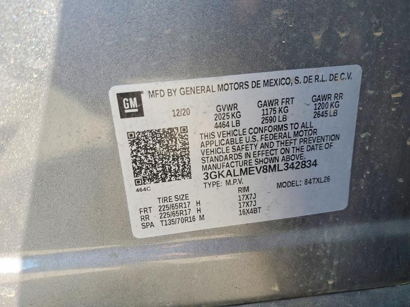 2021 Gmc Terrain მანქანა იყიდება აუქციონზე, vin: 3GKALMEV8ML342834, აუქციონის ნომერი: 55600506