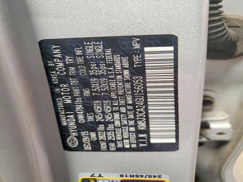 54974096 :رقم المزاد ، KM8J3CA24GU156053 vin ، 2016 Hyundai Tucson مزاد بيع