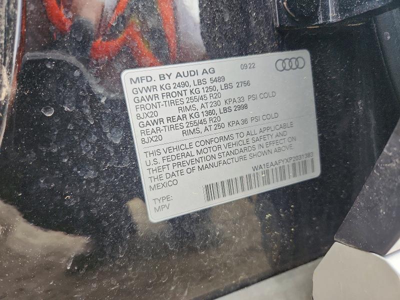 Aukcja sprzedaży 2023 Audi Q5, vin: WA1EAAFYXP2031383, numer aukcji: 57996556