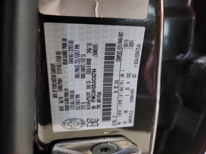 58972326 :رقم المزاد ، 1FMCU9HD0JUC92784 vin ، 2018 Ford Escape مزاد بيع