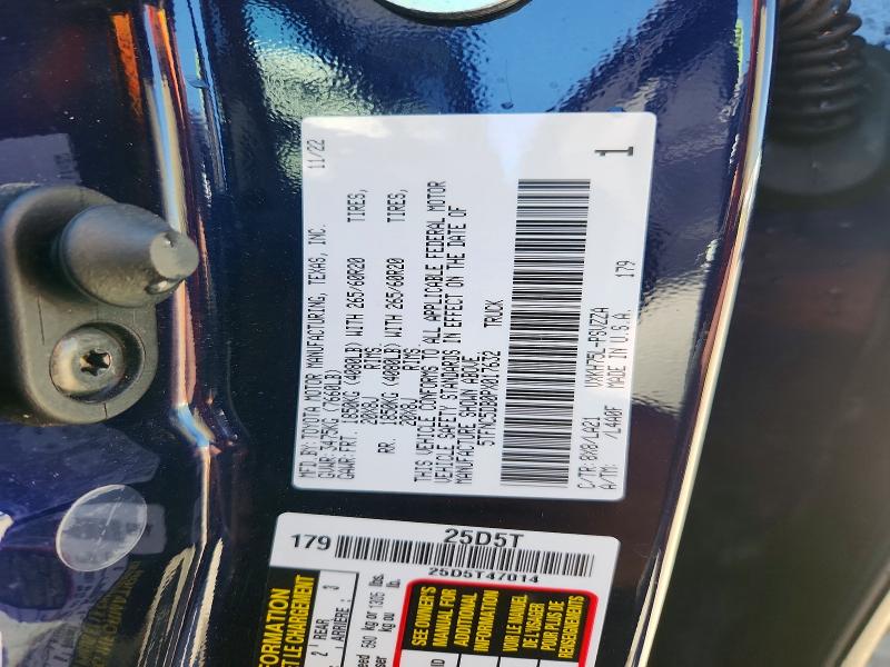 Продаж на аукціоні авто 2023 Toyota Tundra, vin: 5TFNC5DB0PX017632, номер лоту: 57747526