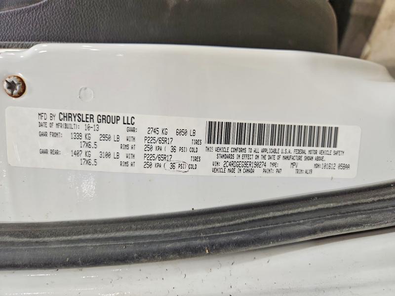 Aukcja sprzedaży 2014 Dodge Grand Caravan, vin: 2C4RDGEG9ER190274, numer aukcji: 56973106