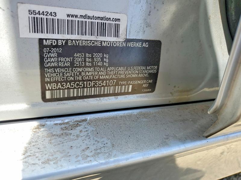 Продаж на аукціоні авто 2013 Bmw 328, vin: WBA3A5C51DF354107, номер лоту: 59556286