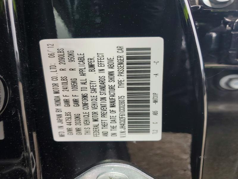 Aukcja sprzedaży 2012 Acura Tsx, vin: JH4CU2F61CC028075, numer aukcji: 56369426