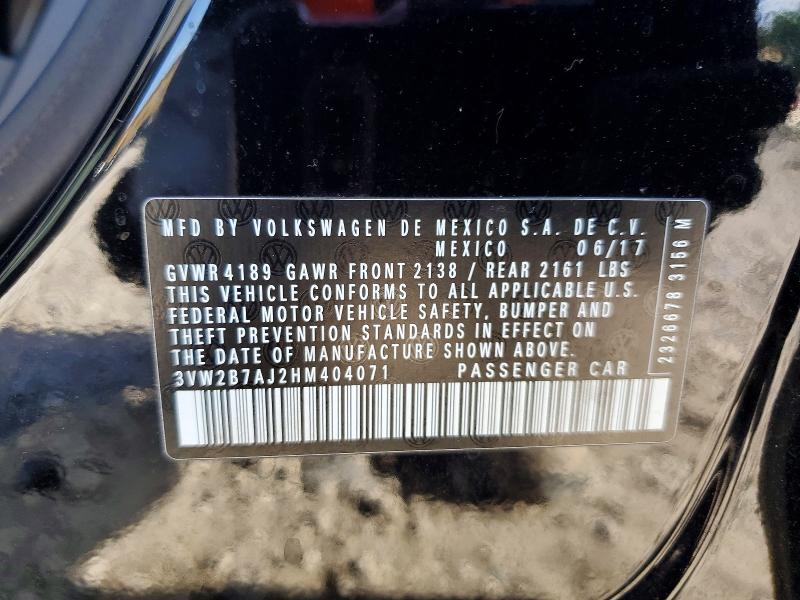 Продаж на аукціоні авто 2017 Volkswagen Jetta, vin: 3VW2B7AJ2HM404071, номер лоту: 58912696