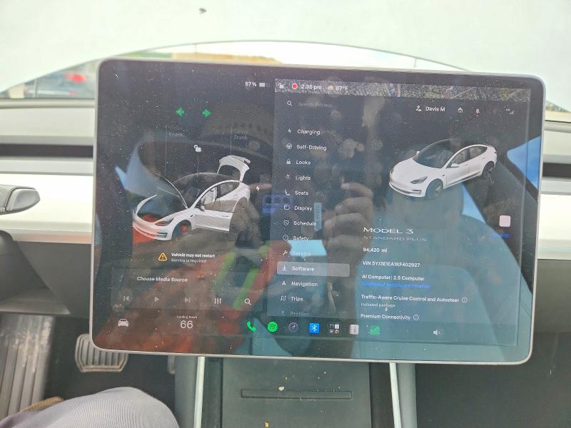 Продаж на аукціоні авто 2019 Tesla Model 3, vin: 5YJ3E1EA1KF402927, номер лоту: 58590326