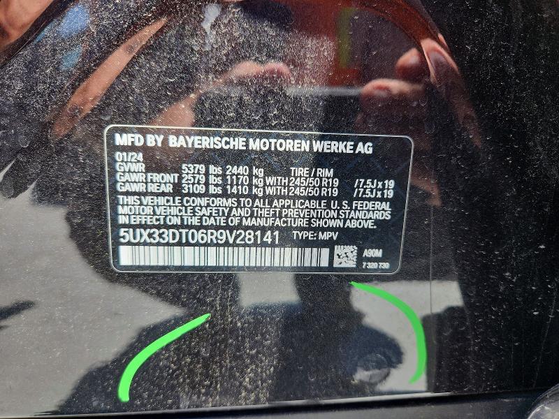 Auction sale of the 2024 Bmw X4, vin: 5UX33DT06R9V28141, lot number: 55358786