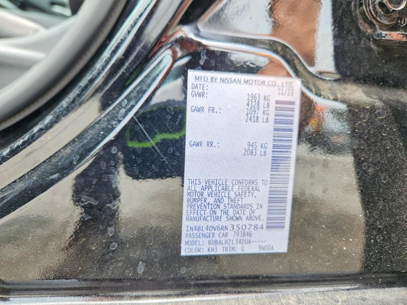 56126416 :رقم المزاد ، 1N4BL4DV6RN350784 vin ، 2024 Nissan Altima مزاد بيع