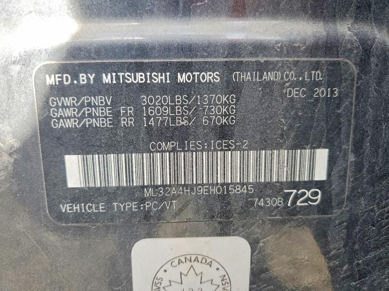 Aukcja sprzedaży 2014 Mitsubishi Mirage, vin: ML32A4HJ9EH015845, numer aukcji: 56650156