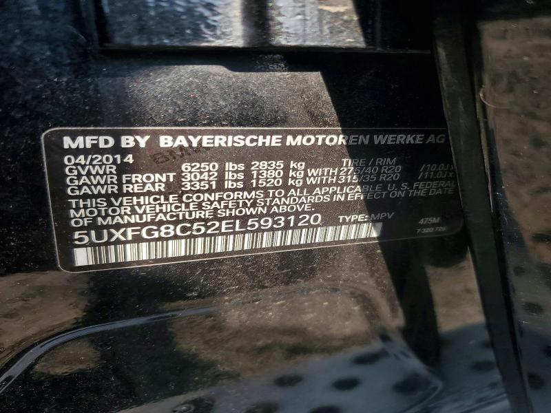 55636206 :رقم المزاد ، 5UXFG8C52EL593120 vin ، 2014 Bmw X6 مزاد بيع