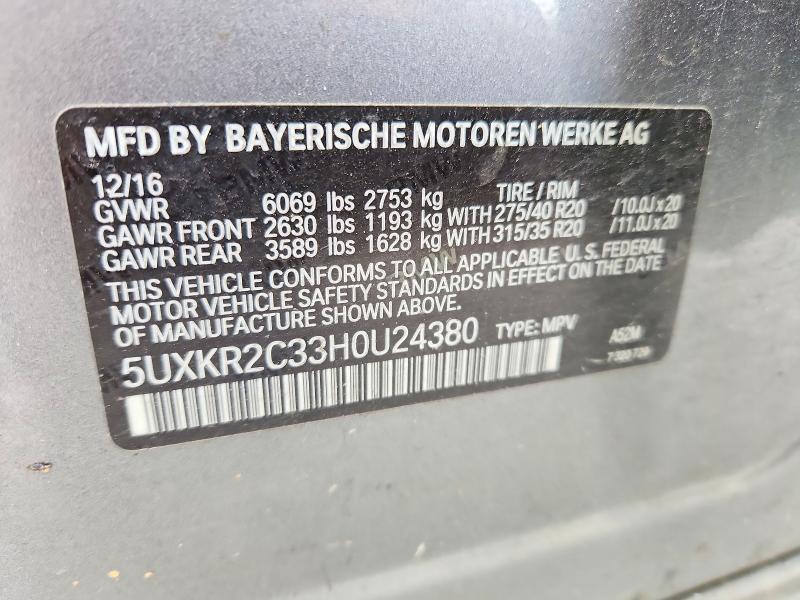 Продажа на аукционе авто 2017 Bmw X5, vin: 5UXKR2C33H0U24380, номер лота: 59015566