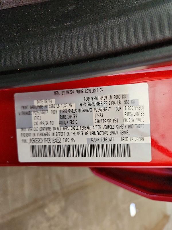 Aukcja sprzedaży 2015 Mazda Cx-5, vin: JM3KE2CY1F0515452, numer aukcji: 58635776