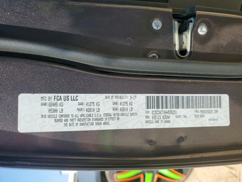 Aukcja sprzedaży 2017 Dodge Charger, vin: 2C3CDXCT0HH595251, numer aukcji: 58356616