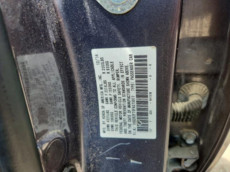 58840996 :رقم المزاد ، 1HGCR2F75FA075977 vin ، 2015 Honda Accord مزاد بيع