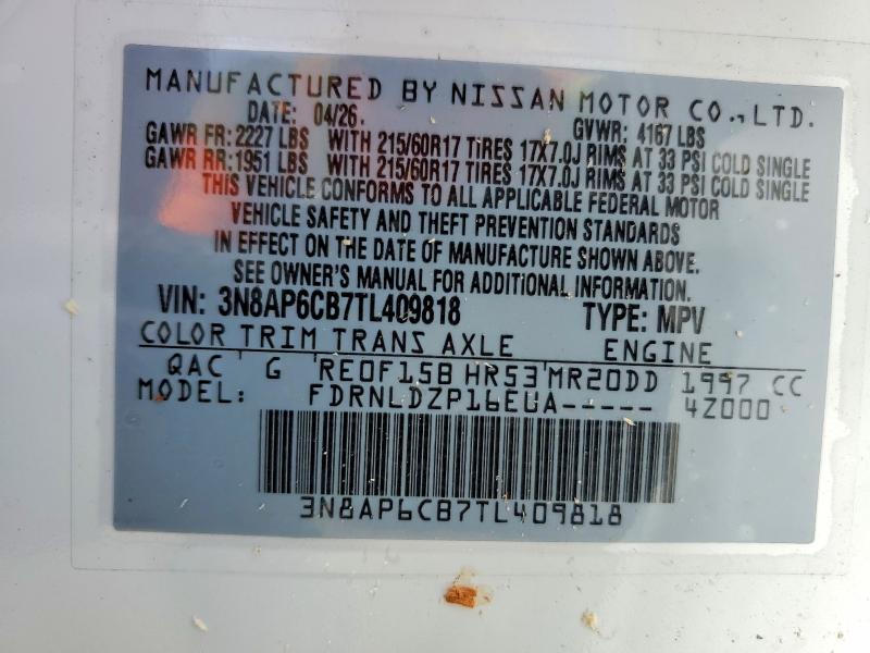 Продаж на аукціоні авто 2026 Nissan Kicks, vin: 3N8AP6CB7TL409818, номер лоту: 58740226